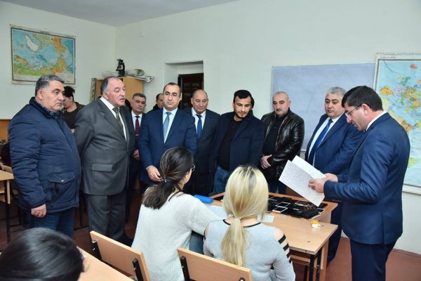 Sumqayıtda monitorinq: imtahanların gedişi yoxlanıldı - FOTOLAR