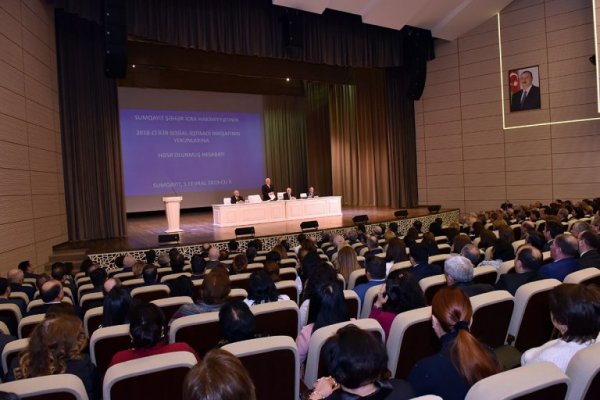 Sumqayıtda ötən ilin yekunları müzakirə olunub - FOTO