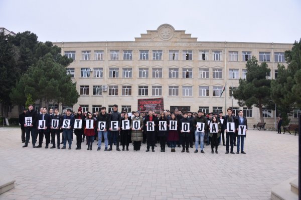 Sumqayıtda 613 tələbə yürüş etdi - FOTOLAR