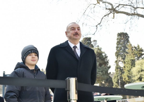 İlham Əliyev qarşılaşmaya baxdı - FOTOLAR