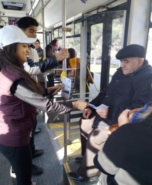 Sumqayıtda “Nəqliyyat Könüllüləri” devizi altında aksiya davam edir - FOTOLAR