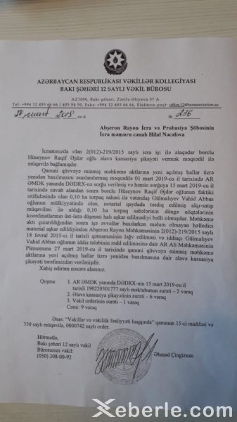 Abşeron sakini evindən çıxarılır, səbəbi isə... - FOTO