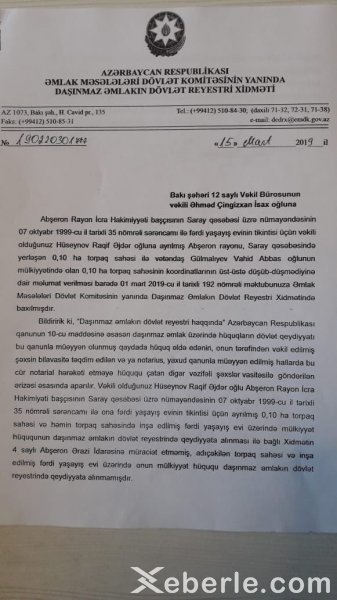 Abşeron sakini evindən çıxarılır, səbəbi isə... - FOTO