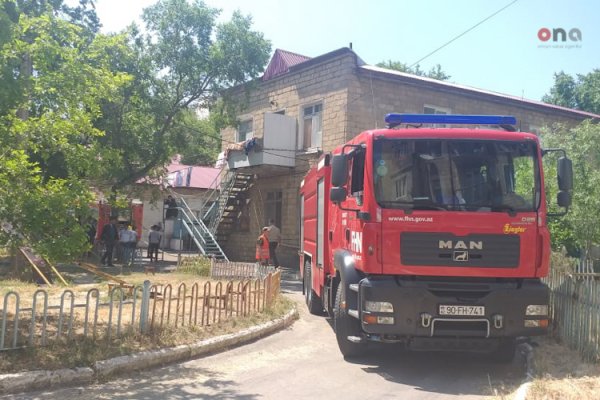 Sumqayıtda bağçada yanğın olub, uşaqlar təxliyə edilib - FOTO