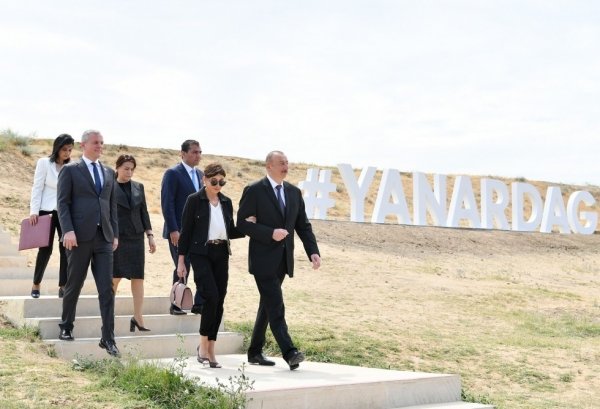 İlham Əliyev və xanımı “Yanardağ”da-FOTO