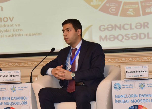 Sumqayıtda “Dayanıqlı inkişaf məqsədləri gənclər üçün” mövzusunda konfrans keçirilib - FOTOLAR