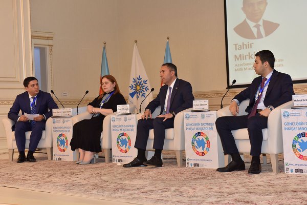 Sumqayıtda “Dayanıqlı inkişaf məqsədləri gənclər üçün” mövzusunda konfrans keçirilib - FOTOLAR