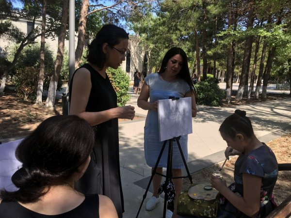 Sumqayıtda  “Təsviri yaradıcılıq görüşləri” adlı plener keçirilib - FOTOLAR