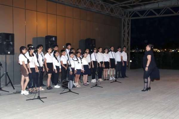 Sumqayıt bulvarında uşaq incəsənət məktəbinin konserti keçirilib -FOTOLAR
