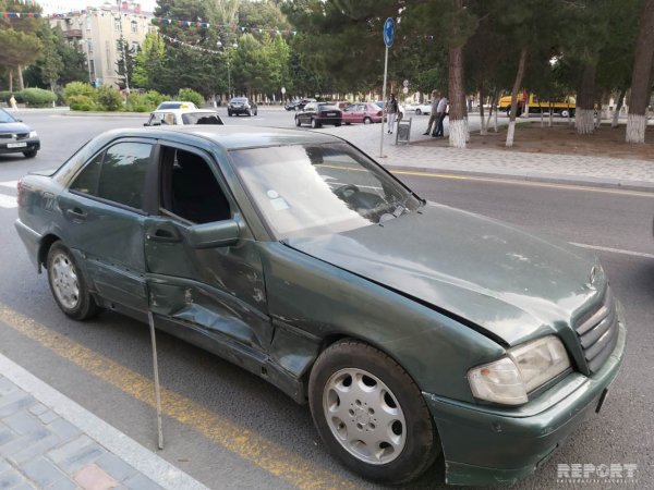 Sumqayıtda iki avtomobil toqquşub - FOTO