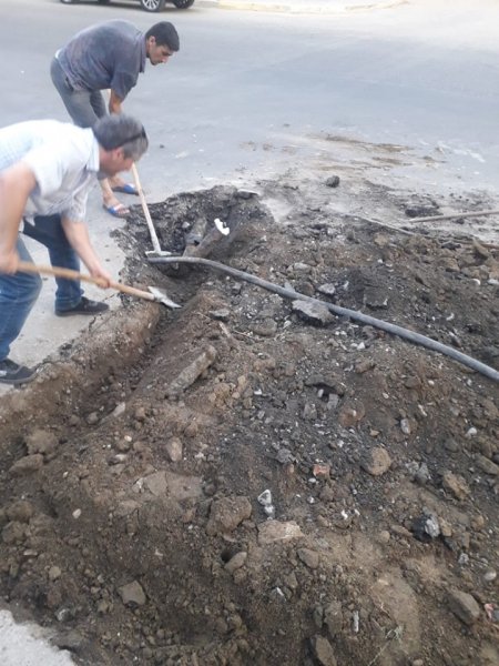 Sumqayıtda ekskavator qaz xəttini sıradan çıxardı, qaz kəsildi - FOTO