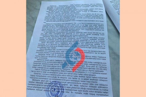 "Deyir ki, 3 milyon verib deputat olmuşam..." - Borc verən xanım danışdı "Deyir ki, 3 milyon verib deputat olmuşam..." - Borc verən xanım danışdı