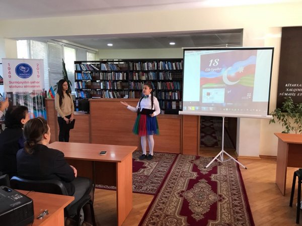 Sumqayıt kitabxanalarında müstəqillik günü qeyd olunub