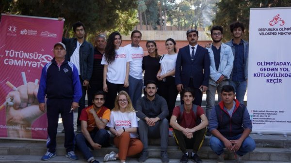 Sumqayıtda onlarla velosipedçi “Siqaretə Yox” deyərək veloyürüş keçirib - FOTOLAR