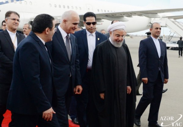 Həsən Ruhani Azərbaycana gəlib - FOTO