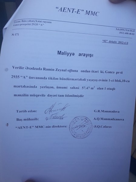 Evindən olan vətəndaş Prezidentə müraciət etdi - MƏTN Evindən olan vətəndaş Prezidentə müraciət etdi - MƏTN