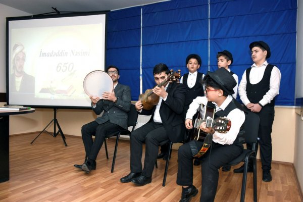 Sumqayıtda İmadəddin Nəsiminin anadan olmasının 650 illiyinə həsr olunmuş tədbirlər keçirilib - FOTOLAR  