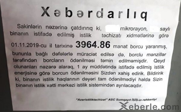 Sumqayıtda borclu abonentlərə istilik verilməyəcək? - AÇIQLAMA (FOTO)
