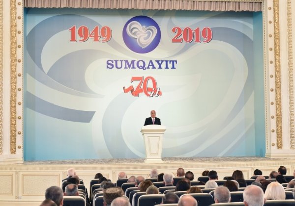 Prezidentin Sumqayıtda iştirak etdiyi tədbirdən FOTOLAR