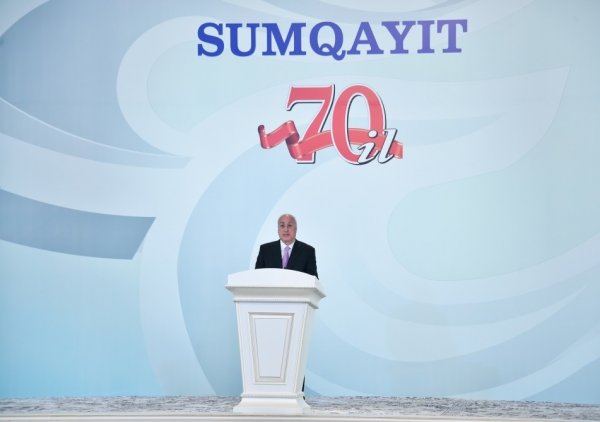 Prezidentin Sumqayıtda iştirak etdiyi tədbirdən FOTOLAR