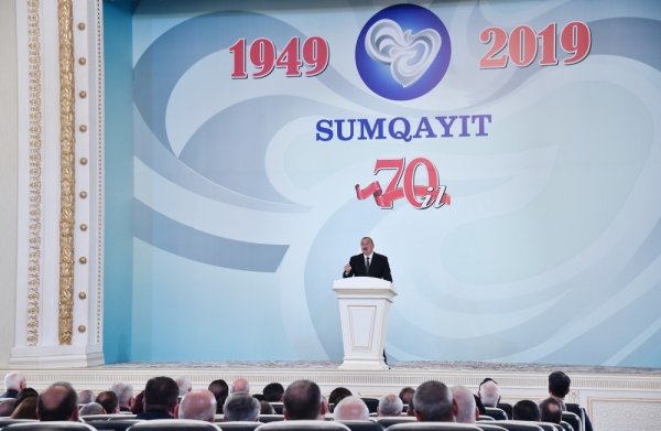 Prezidentin Sumqayıtda iştirak etdiyi tədbirdən FOTOLAR