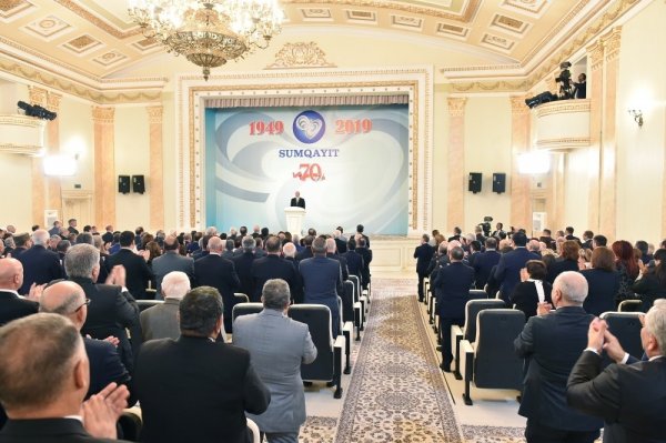 Prezidentin Sumqayıtda iştirak etdiyi tədbirdən FOTOLAR