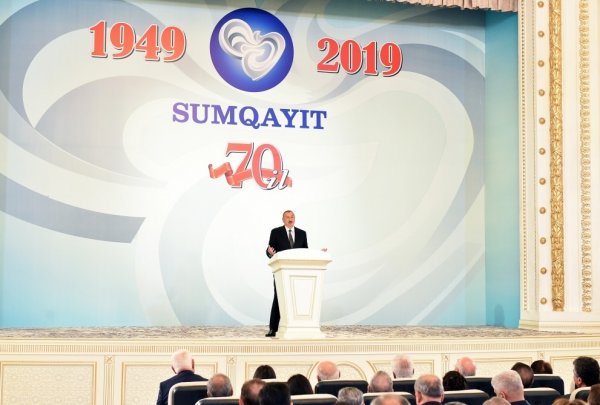Prezidentin Sumqayıtda iştirak etdiyi tədbirdən FOTOLAR