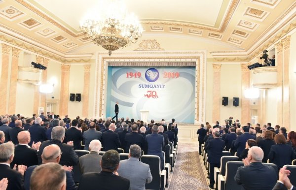 Prezidentin Sumqayıtda iştirak etdiyi tədbirdən FOTOLAR