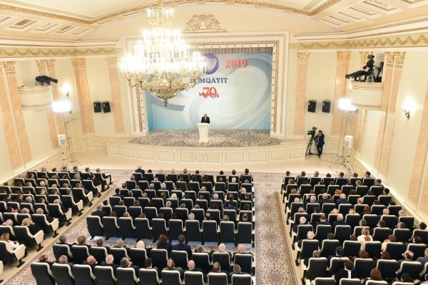 Prezidentin Sumqayıtda iştirak etdiyi tədbirdən FOTOLAR