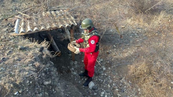 Ağstafada mina tapıldı (FOTO)