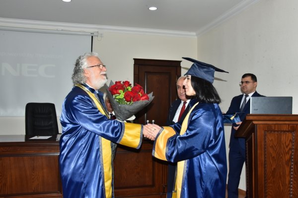 Türkiyəli alim Sumqayıt Dövlət Universitetinin fəxri doktoru adına layiq görülüb -FOTO 