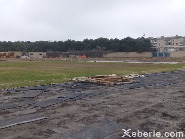 Sumqayıt şəhər stadionu sökülür - FOTOLAR