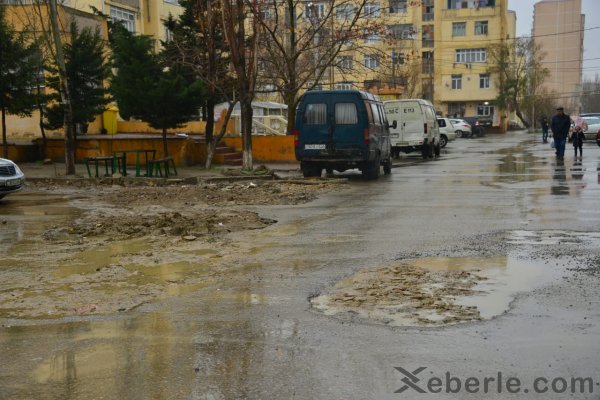 Sumqayıt bu gün: yağışdan sonra -FOTOLAR