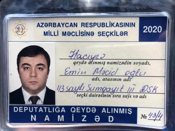 Emin Hacıyevin deputatlığa namizədliyi təsdiqləndi – FOTO