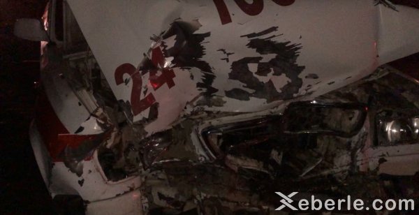 Sumqayıtda təcili tibbi yardım maşınları qəzaya düşdü: yaralılar var - FOTOLAR