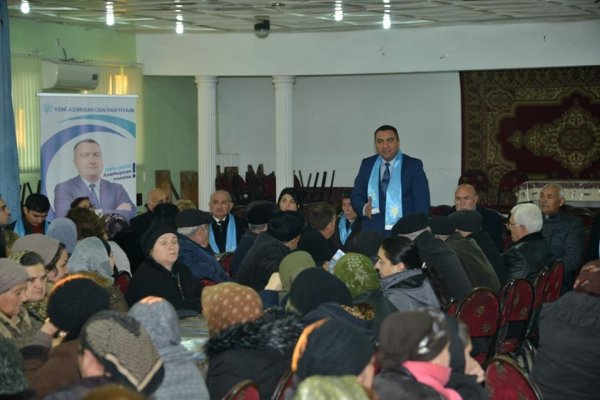 Müşfiq Məmmədli Hacı Zeynalabdin qəsəbəsində seçicilərlə görüşüb - FOTOLAR