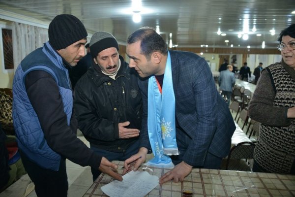 Müşfiq Məmmədli Hacı Zeynalabdin qəsəbəsində seçicilərlə görüşüb - FOTOLAR