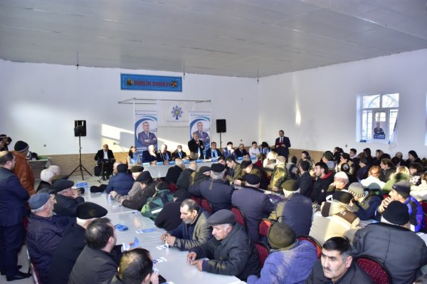 Müşfiq Məmmədlinin Hacı Zeynalabdin qəsəbəsində seçicilərlə növbəti görüşü - FOTOLAR