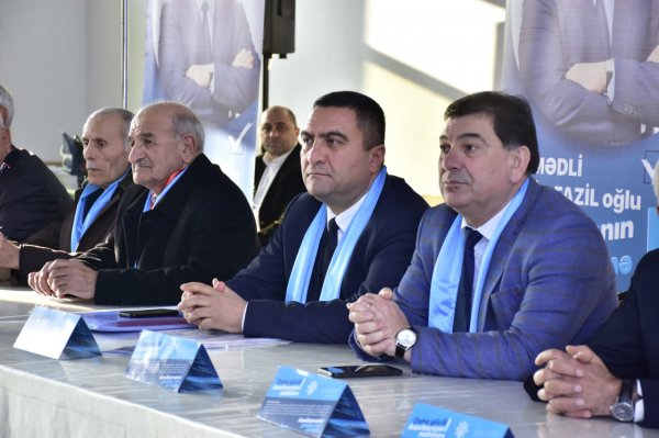 Müşfiq Məmmədlinin Hacı Zeynalabdin qəsəbəsində seçicilərlə növbəti görüşü - FOTOLAR
