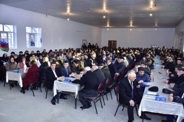Müşfiq Məmmədlinin Hacı Zeynalabdin qəsəbəsində seçicilərlə növbəti görüşü - FOTOLAR