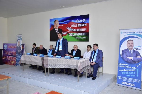 Müşfiq Məmmədli Sumqayıtda seçicilərlə görüşlərini davam etdirir - FOTOLAR