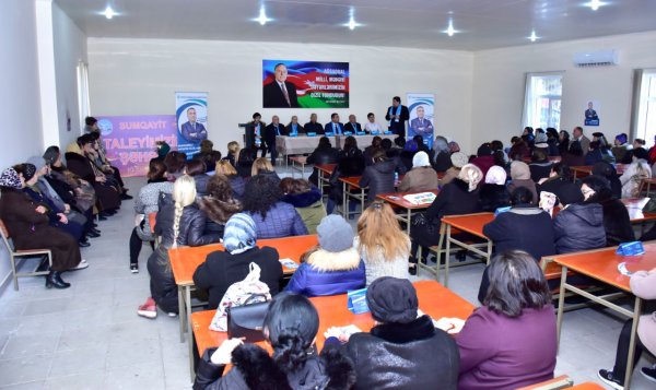 Müşfiq Məmmədli Sumqayıtda seçicilərlə görüşlərini davam etdirir - FOTOLAR