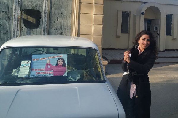 Deputatlığa xanım namizəd Sumqayıt seçicilərinə müraciət etdi: "SƏSinizəm!" - VİDEO