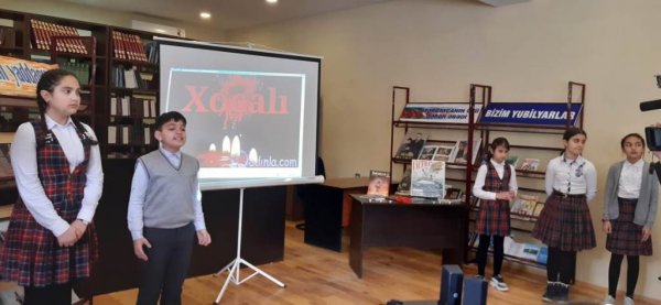 Sumqayıt Regional Mədəniyyət İdarəsinin tabe müəssisələrində Xocalı soyqırımının 28-ci ildönümü ilə bağlı silsilə tədbirlər keçirilib -  FOTOLAR