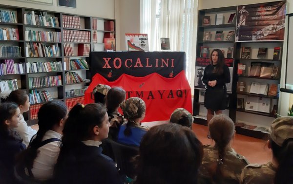 Sumqayıt Regional Mədəniyyət İdarəsinin tabe müəssisələrində Xocalı soyqırımının 28-ci ildönümü ilə bağlı silsilə tədbirlər keçirilib -  FOTOLAR