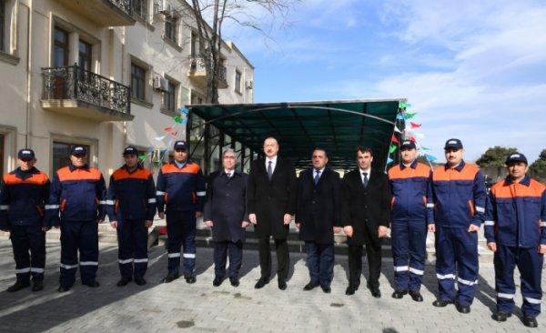 Prezident yeraltı piyada keçidinin açılışında - FOTOLAR
