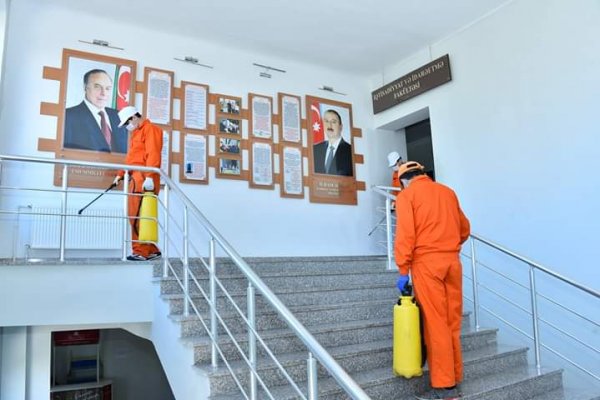SDU-da dezinfeksiya işləri aparıldı -FOTOLAR