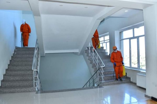 SDU-da dezinfeksiya işləri aparıldı -FOTOLAR