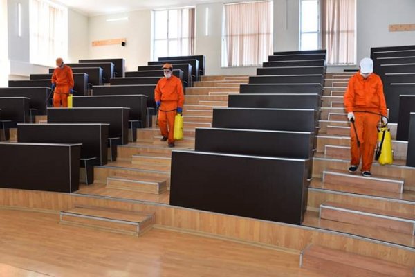 SDU-da dezinfeksiya işləri aparıldı -FOTOLAR