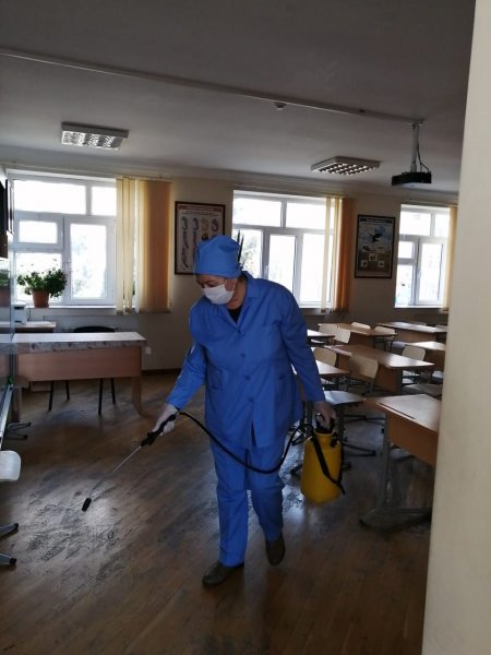Sumqayıtın bu müəssisələrində dezinfeksiya işləri aparılıb - FOTOLAR
